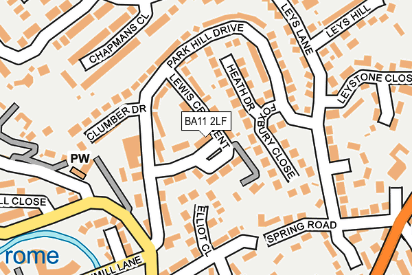 BA11 2LF map - OS OpenMap – Local (Ordnance Survey)