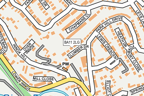 BA11 2LG map - OS OpenMap – Local (Ordnance Survey)