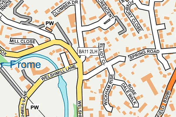 BA11 2LH map - OS OpenMap – Local (Ordnance Survey)