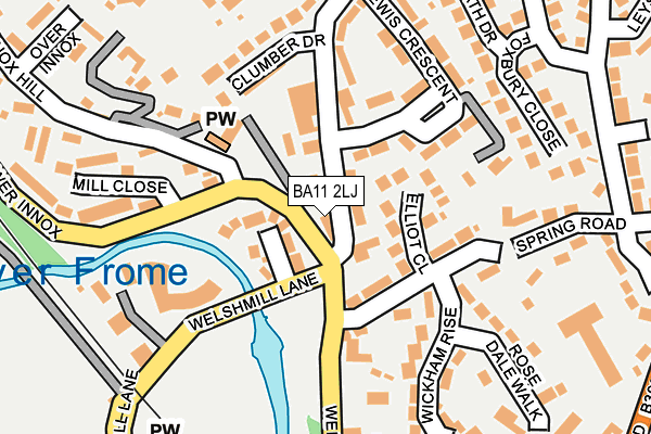 BA11 2LJ map - OS OpenMap – Local (Ordnance Survey)