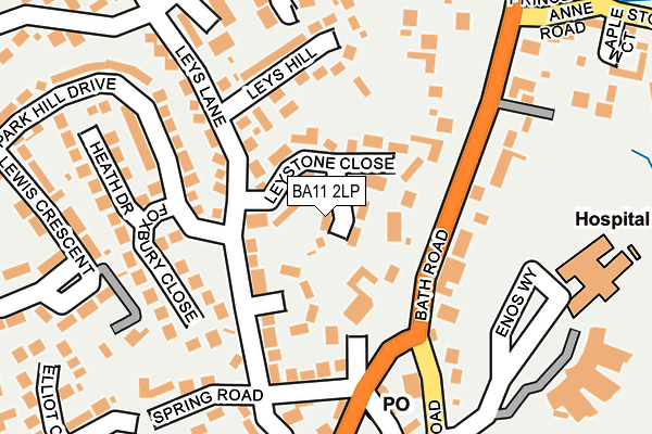 BA11 2LP map - OS OpenMap – Local (Ordnance Survey)