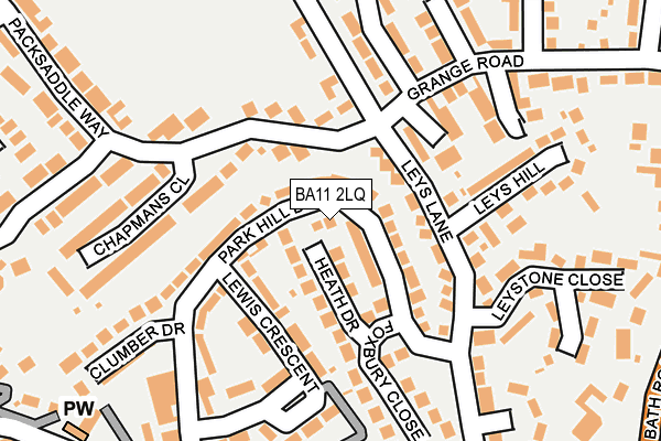 BA11 2LQ map - OS OpenMap – Local (Ordnance Survey)