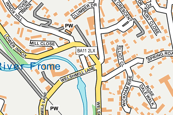 BA11 2LX map - OS OpenMap – Local (Ordnance Survey)