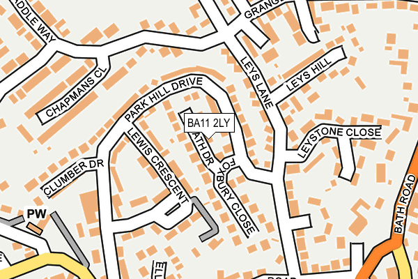 BA11 2LY map - OS OpenMap – Local (Ordnance Survey)