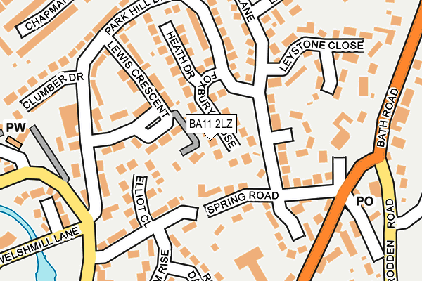 BA11 2LZ map - OS OpenMap – Local (Ordnance Survey)