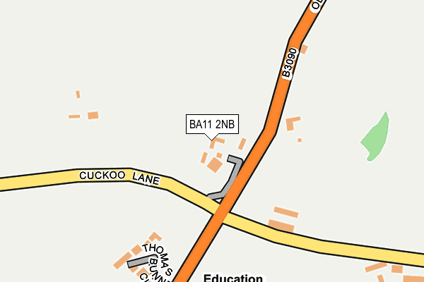 BA11 2NB map - OS OpenMap – Local (Ordnance Survey)