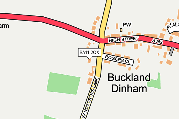 BA11 2QX map - OS OpenMap – Local (Ordnance Survey)