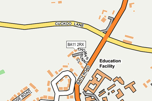 BA11 2RX map - OS OpenMap – Local (Ordnance Survey)