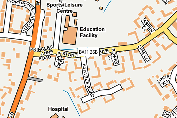 BA11 2SB map - OS OpenMap – Local (Ordnance Survey)