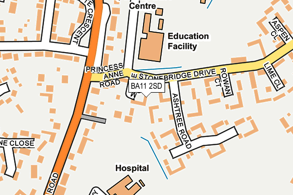 BA11 2SD map - OS OpenMap – Local (Ordnance Survey)