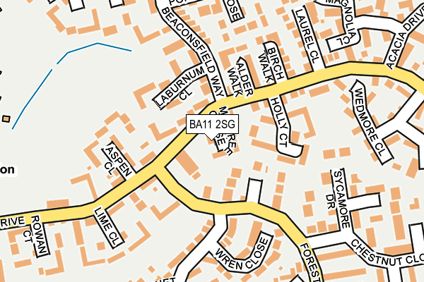 BA11 2SG map - OS OpenMap – Local (Ordnance Survey)