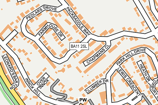 BA11 2SL map - OS OpenMap – Local (Ordnance Survey)