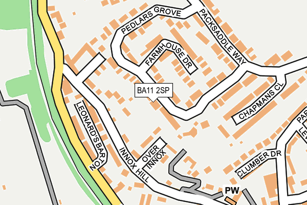 BA11 2SP map - OS OpenMap – Local (Ordnance Survey)