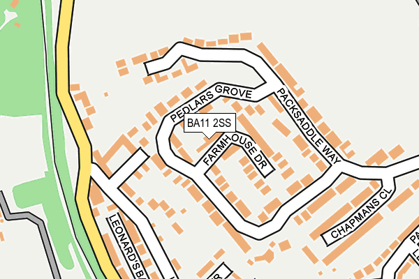 BA11 2SS map - OS OpenMap – Local (Ordnance Survey)