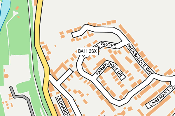 BA11 2SX map - OS OpenMap – Local (Ordnance Survey)