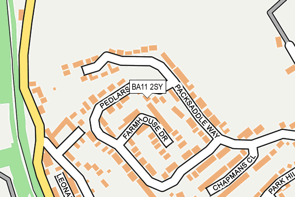 BA11 2SY map - OS OpenMap – Local (Ordnance Survey)