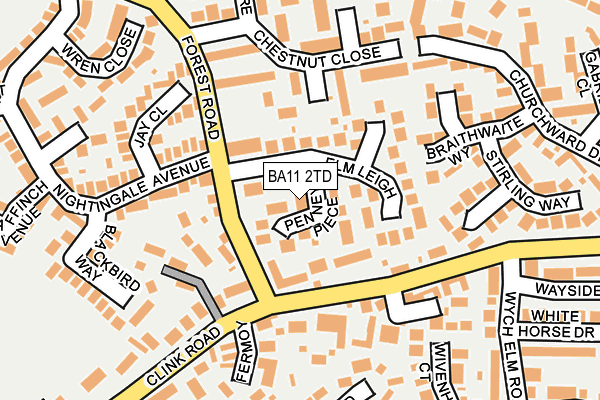 BA11 2TD map - OS OpenMap – Local (Ordnance Survey)