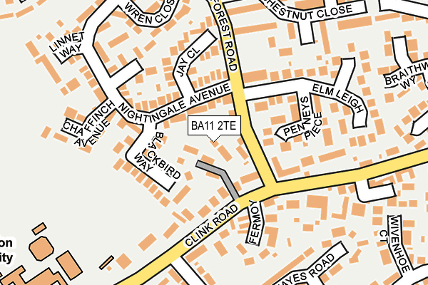 BA11 2TE map - OS OpenMap – Local (Ordnance Survey)