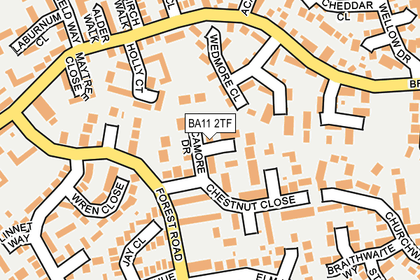 BA11 2TF map - OS OpenMap – Local (Ordnance Survey)