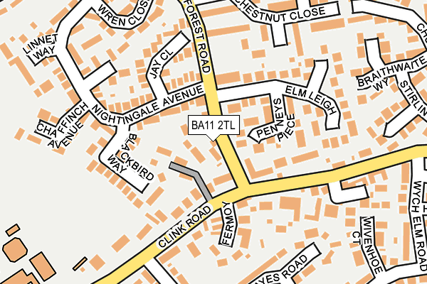 BA11 2TL map - OS OpenMap – Local (Ordnance Survey)