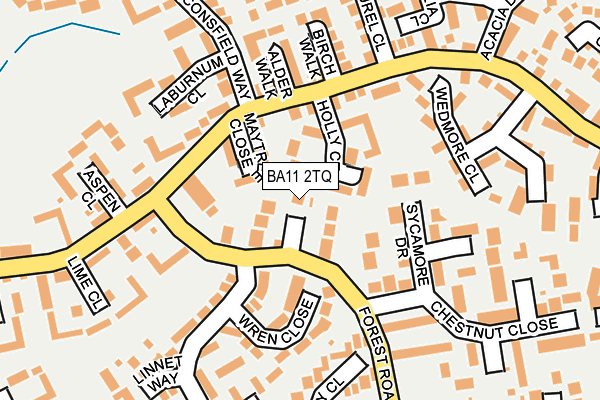 BA11 2TQ map - OS OpenMap – Local (Ordnance Survey)