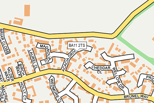 BA11 2TS map - OS OpenMap – Local (Ordnance Survey)