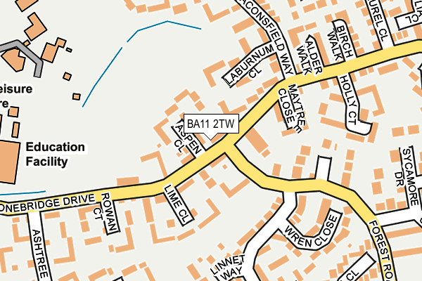BA11 2TW map - OS OpenMap – Local (Ordnance Survey)