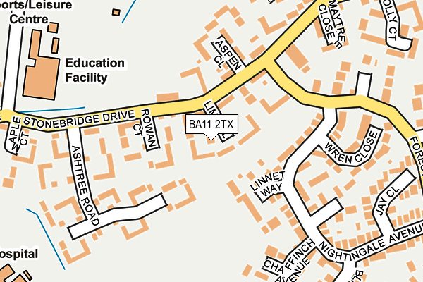 BA11 2TX map - OS OpenMap – Local (Ordnance Survey)
