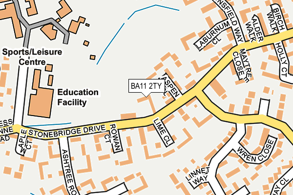 BA11 2TY map - OS OpenMap – Local (Ordnance Survey)