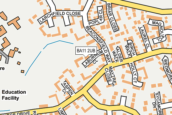 BA11 2UB map - OS OpenMap – Local (Ordnance Survey)