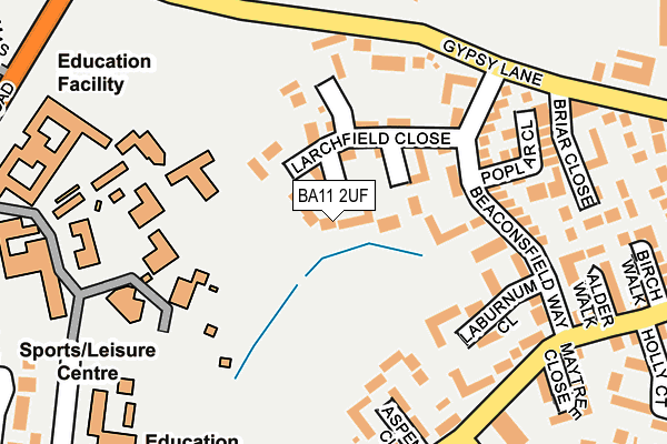 BA11 2UF map - OS OpenMap – Local (Ordnance Survey)
