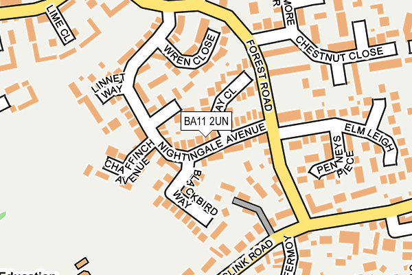 BA11 2UN map - OS OpenMap – Local (Ordnance Survey)