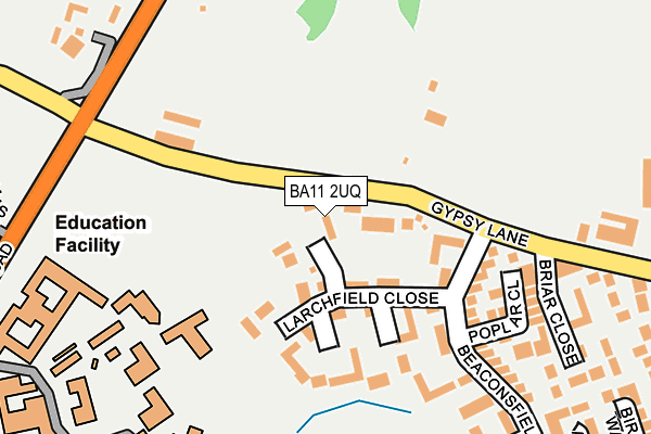 BA11 2UQ map - OS OpenMap – Local (Ordnance Survey)