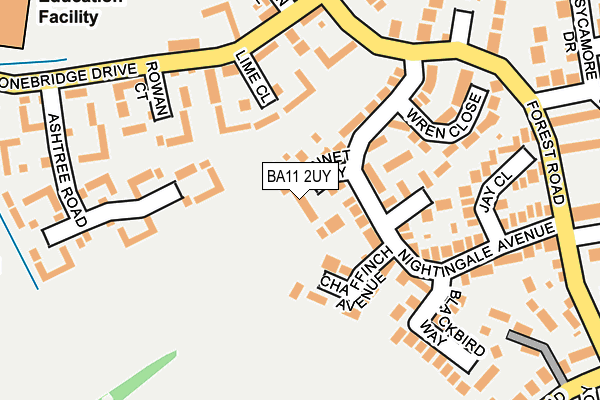 BA11 2UY map - OS OpenMap – Local (Ordnance Survey)