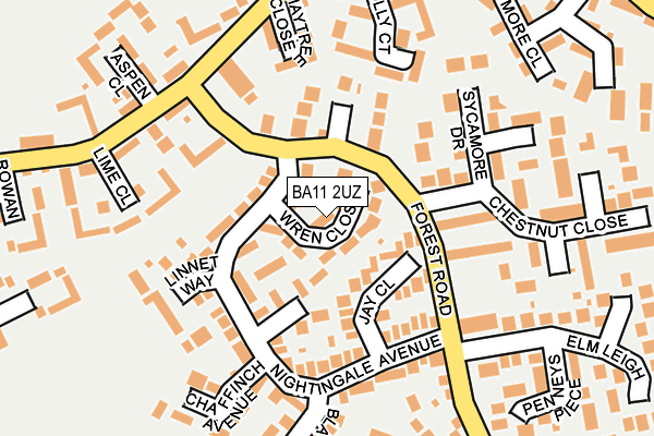 BA11 2UZ map - OS OpenMap – Local (Ordnance Survey)