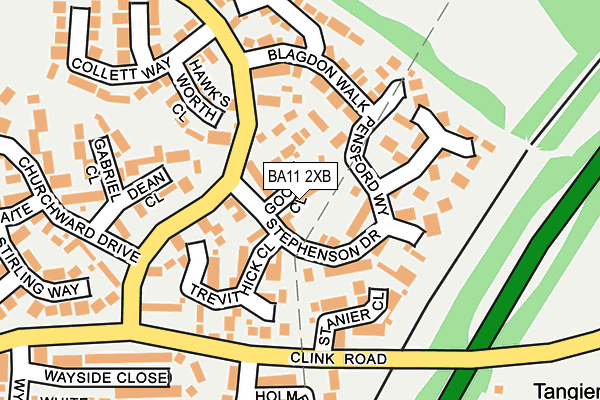 BA11 2XB map - OS OpenMap – Local (Ordnance Survey)