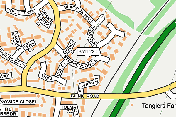 BA11 2XD map - OS OpenMap – Local (Ordnance Survey)