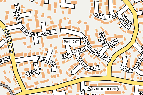 BA11 2XG map - OS OpenMap – Local (Ordnance Survey)