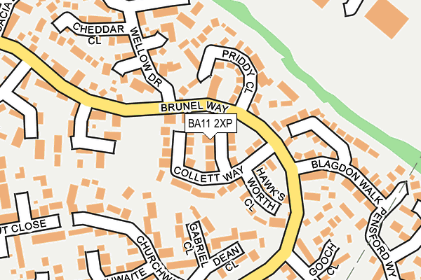 BA11 2XP map - OS OpenMap – Local (Ordnance Survey)