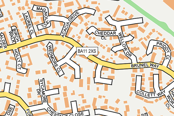 BA11 2XS map - OS OpenMap – Local (Ordnance Survey)