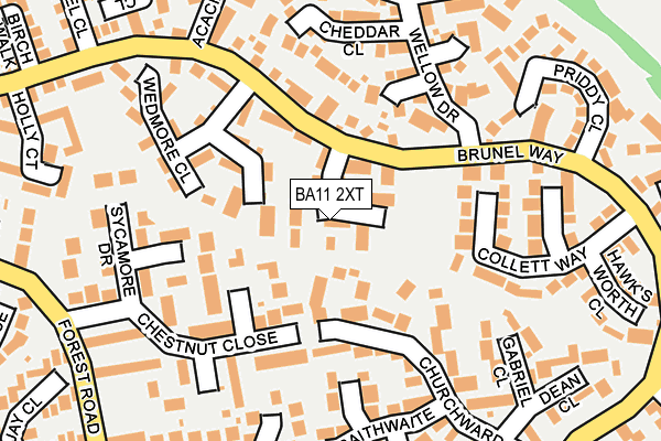 BA11 2XT map - OS OpenMap – Local (Ordnance Survey)