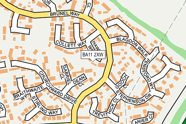 BA11 2XW map - OS OpenMap – Local (Ordnance Survey)