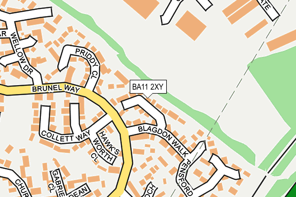 BA11 2XY map - OS OpenMap – Local (Ordnance Survey)