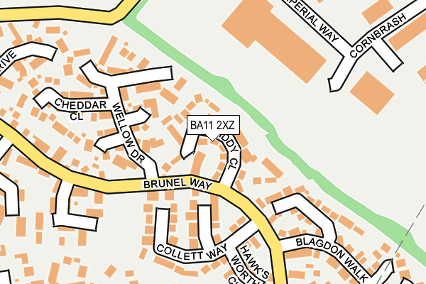 BA11 2XZ map - OS OpenMap – Local (Ordnance Survey)