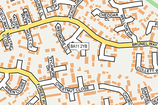 BA11 2YB map - OS OpenMap – Local (Ordnance Survey)