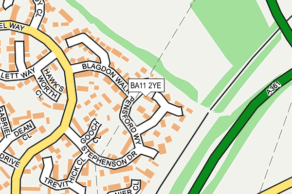 BA11 2YE map - OS OpenMap – Local (Ordnance Survey)