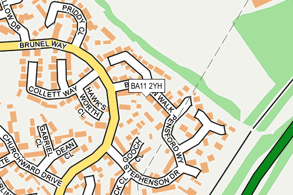 BA11 2YH map - OS OpenMap – Local (Ordnance Survey)