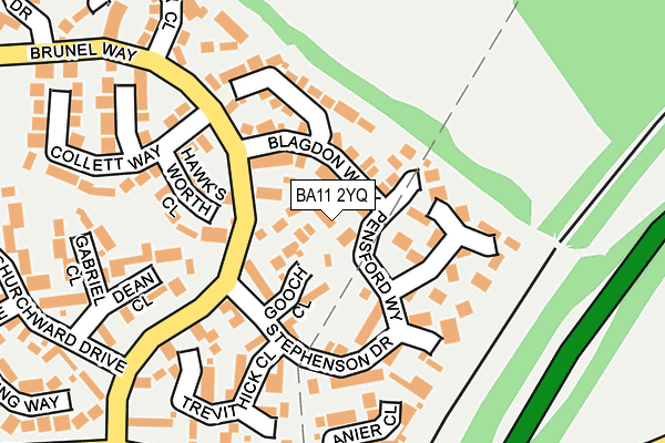 BA11 2YQ map - OS OpenMap – Local (Ordnance Survey)