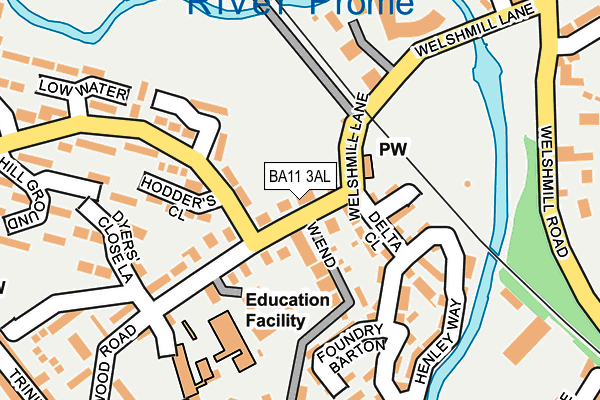 BA11 3AL map - OS OpenMap – Local (Ordnance Survey)