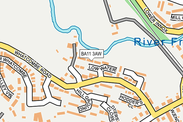 BA11 3AW map - OS OpenMap – Local (Ordnance Survey)